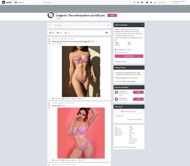 r-Lingerie review NSFW Reddit List